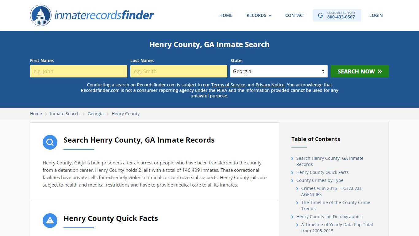 Henry County, GA Inmate Lookup & Jail Records Online